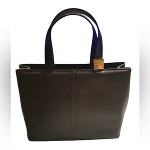 Burberry Brown Leather Tote Bag